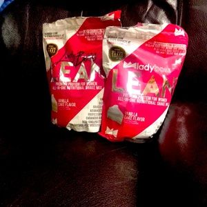 2 ladyboss vanilla cake flavors - one scoop taken.